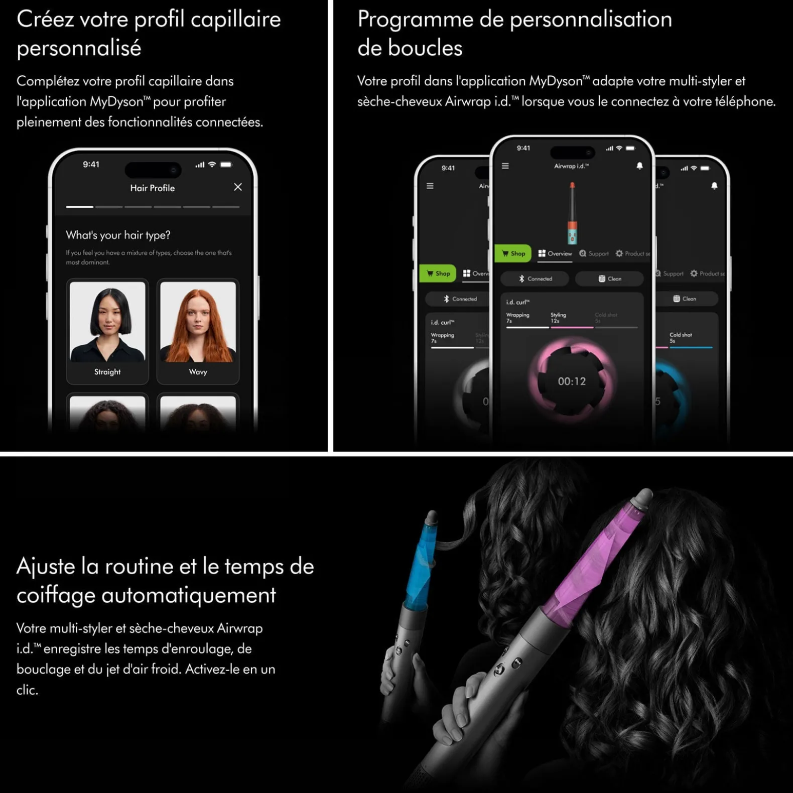 Airwrap i.d. cheveux bouclés frisés