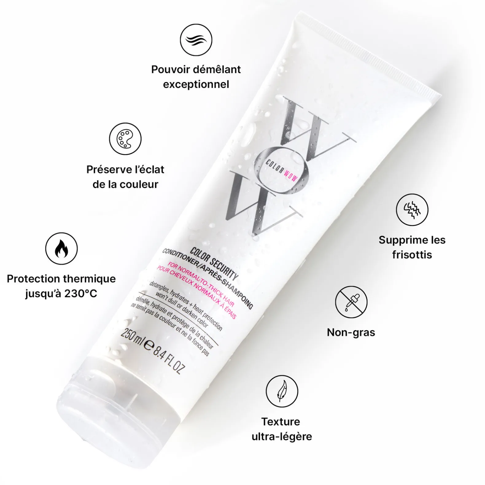 Après-shampooing cheveux épais Color Security