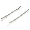 Barrettes argentées à strass 1 rangée