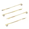 Barrettes dorées 1 strass X 4