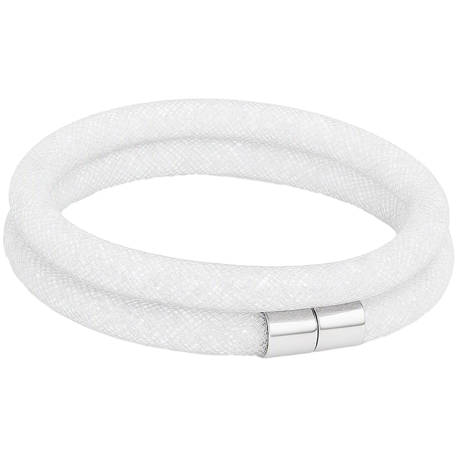 Bracelet strass filet double blanc
