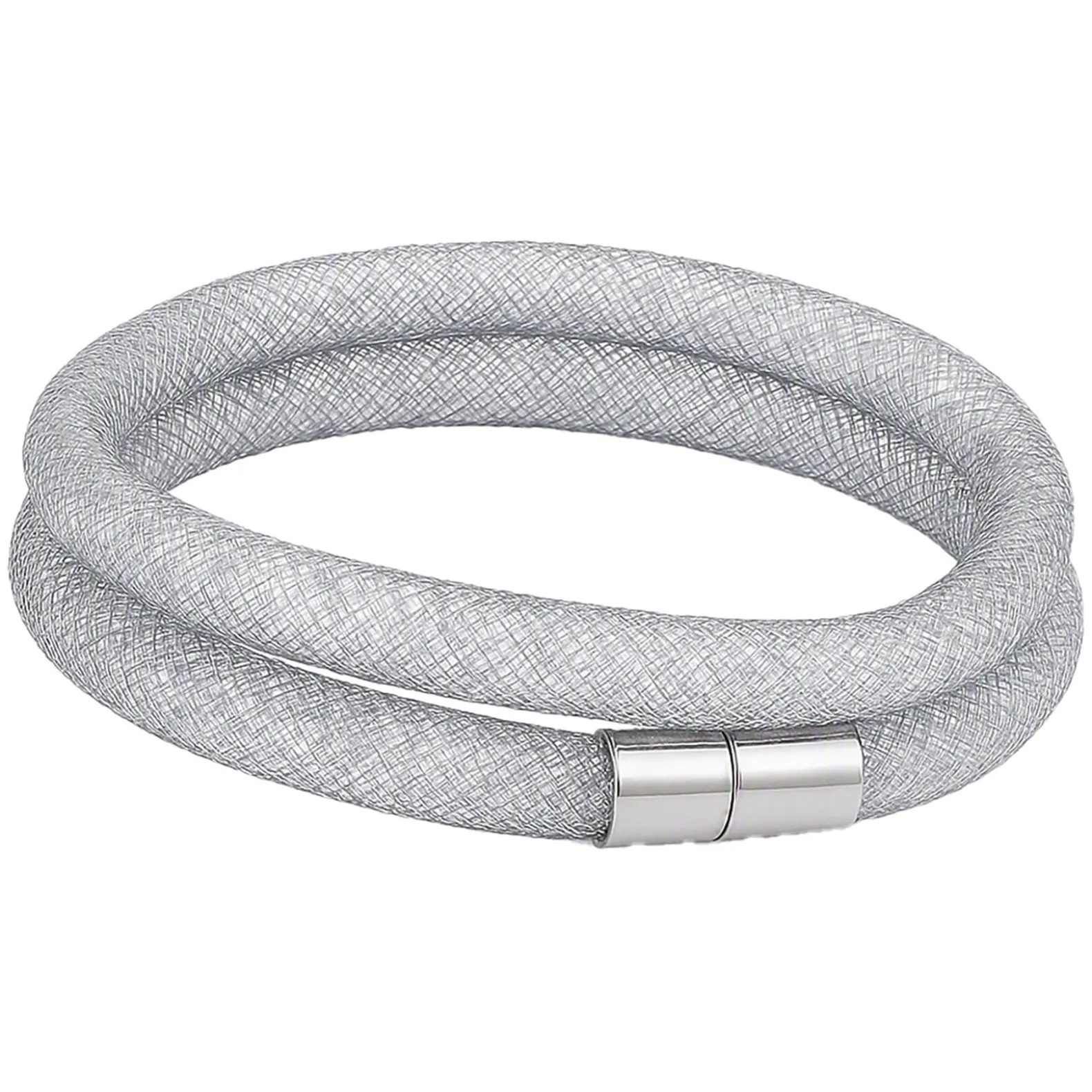 Bracelet strass filet double gris