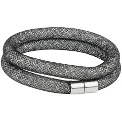 Bracelet strass filet double noir