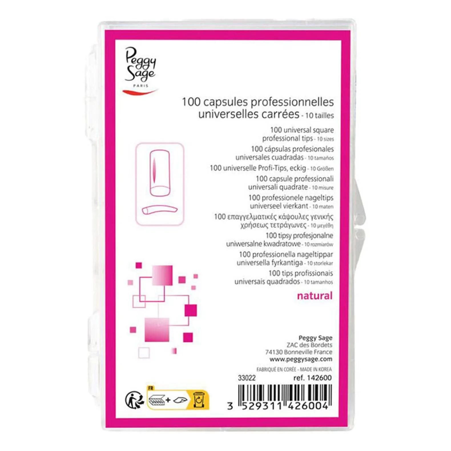 Capsules universelles carrées x 100