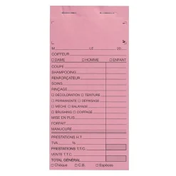 Carnet de caisse avec numéro