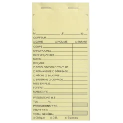 Carnet de caisse sans numéro