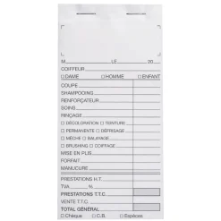 Carnet de caisse sans numéro