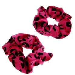 Chouchou léopard x 2 fushia