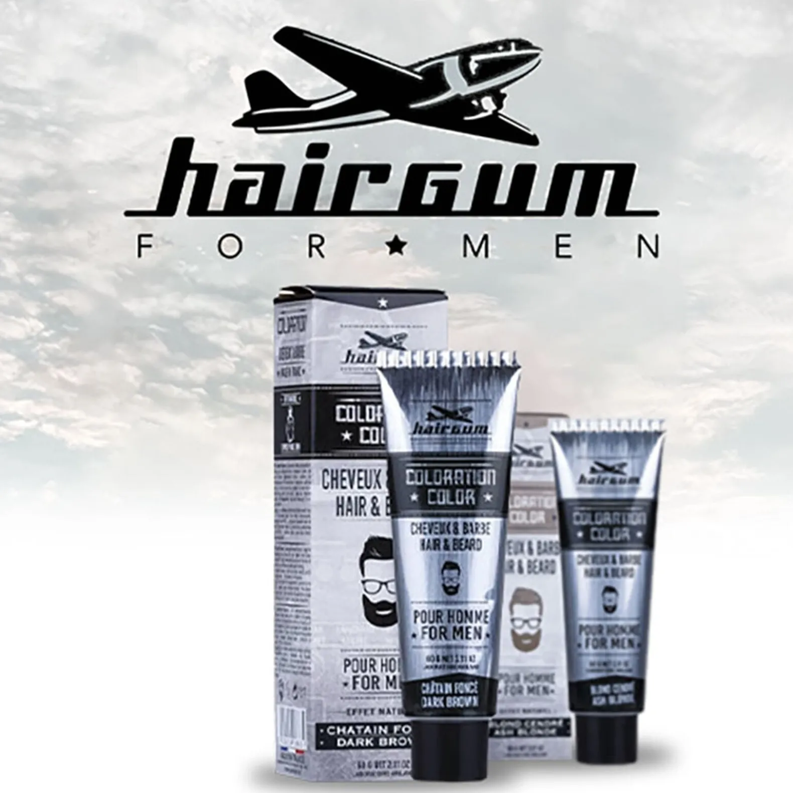 Coloration pour homme cheveux & barbe 6.1 blond cendré