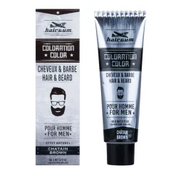 Coloration pour homme cheveux & barbe 4 châtain