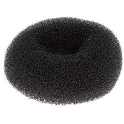 Couronne chignon donuts 6 cm noir