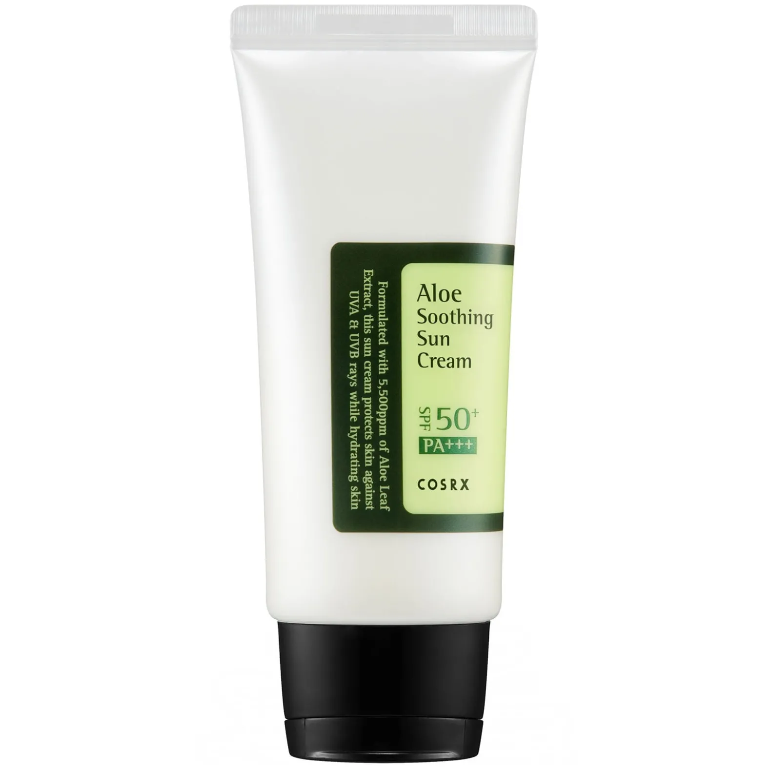 Crème solaire apaisante à l'aloès 50+