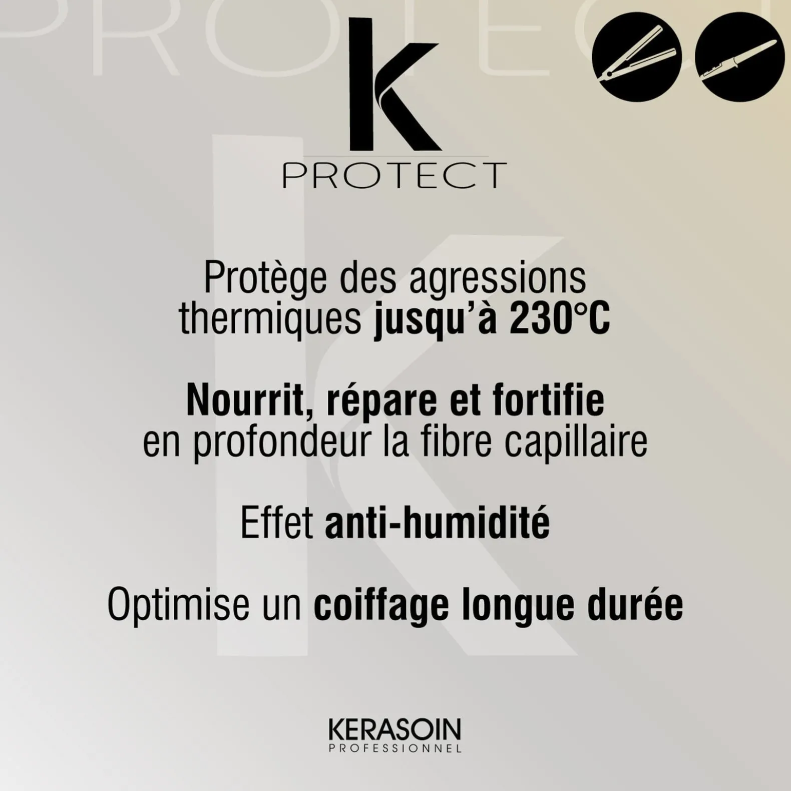 Crème thermo-protectrice à la kératine K Protect