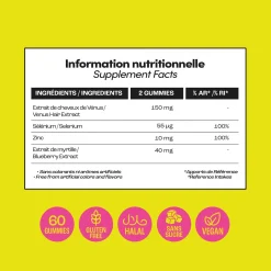 Cure 3 mois gummies anti-chute