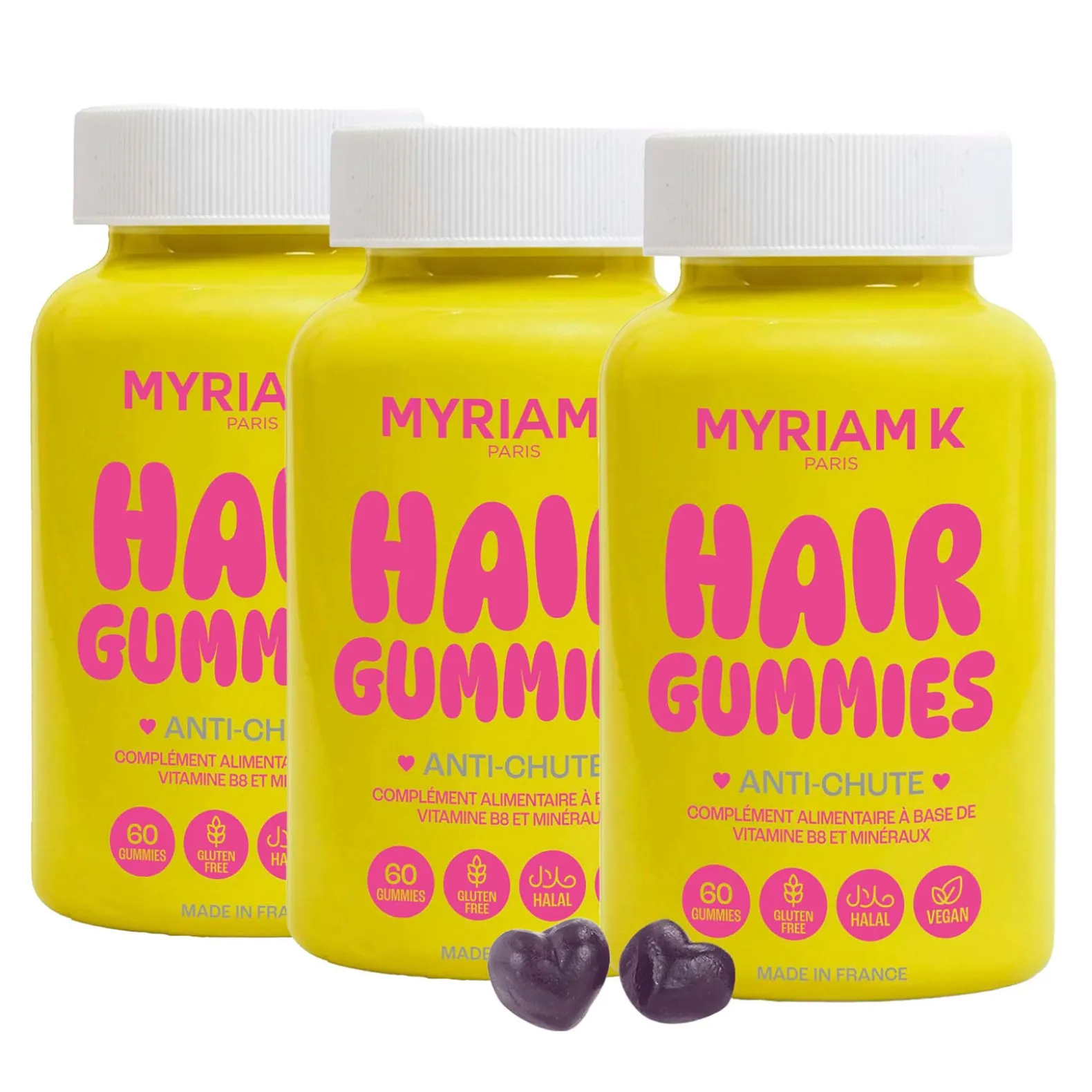 Cure 3 mois gummies anti-chute