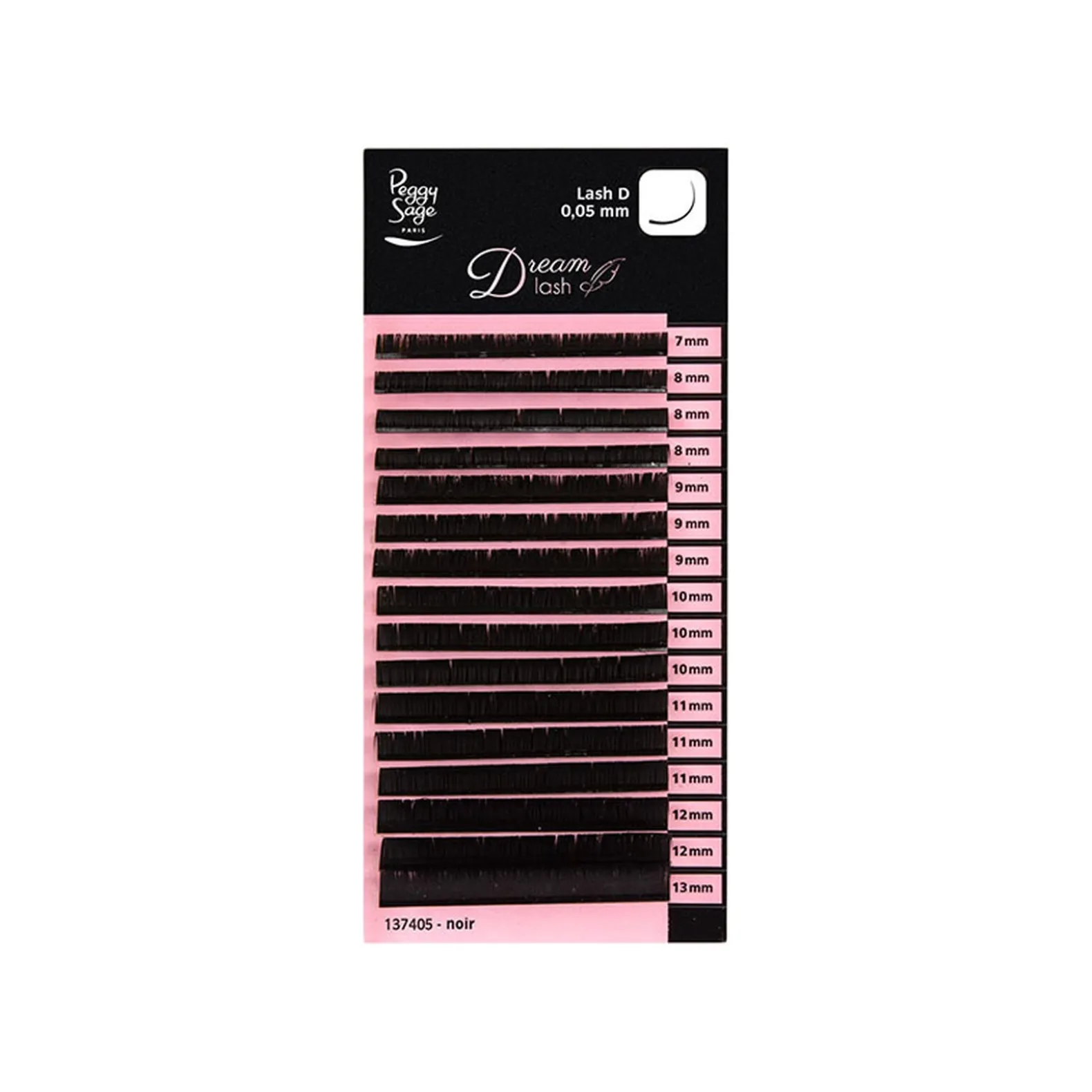 Extension de cils volume russe Courbure Extravagante D 0.05 mm