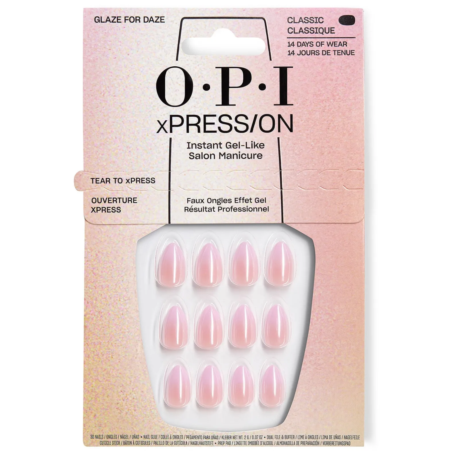 Faux ongles xpress/on glaze for daze