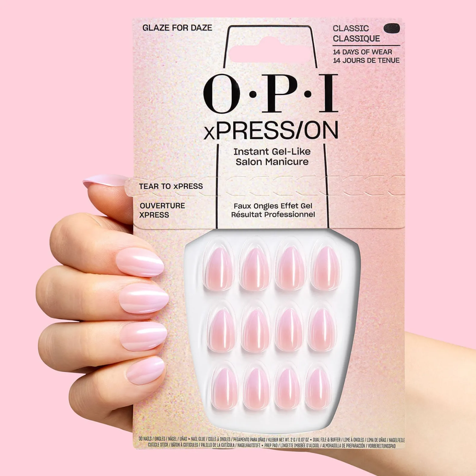 Faux ongles xpress/on glaze for daze