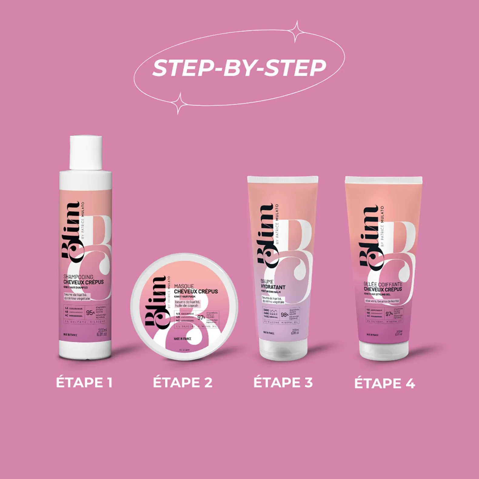 Gelée coiffante cheveux crépus Blim