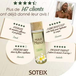 Huile de monoï de Tahiti non parfumée