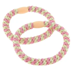 Élastiques tissés sans métal beige rose