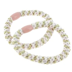 Élastiques tissés sans métal doré rose