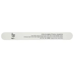 Lime à ongles 2 faces lavable 240/240 blanc, pour ongles naturels