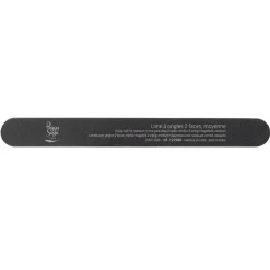 Lime à ongles 2 faces lavable 240/240 noir, pour ongles naturels