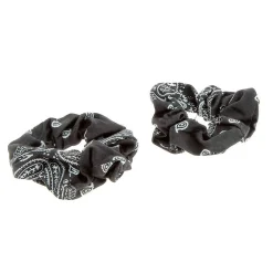 Lot de 2 chouchou bandana Noir
