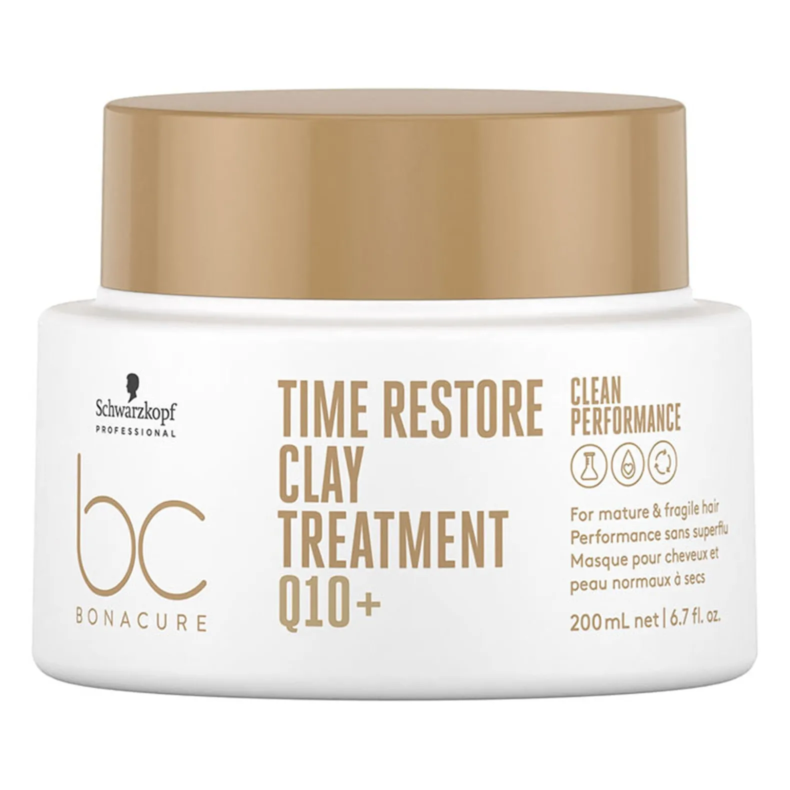 Masque argile renforçateur cheveux matures et fragilisés BC Time Restore 200 ml