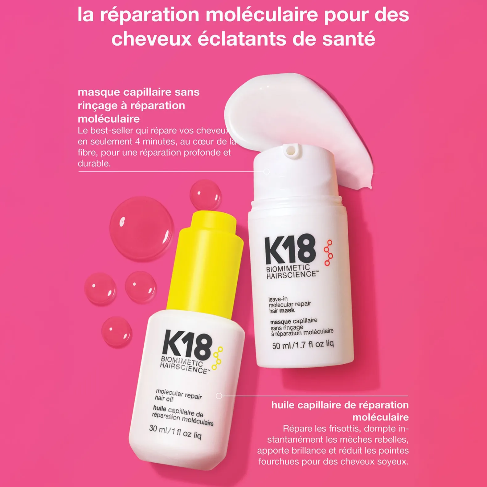 Masque sans rinçage à réparation moléculaire 50 ml