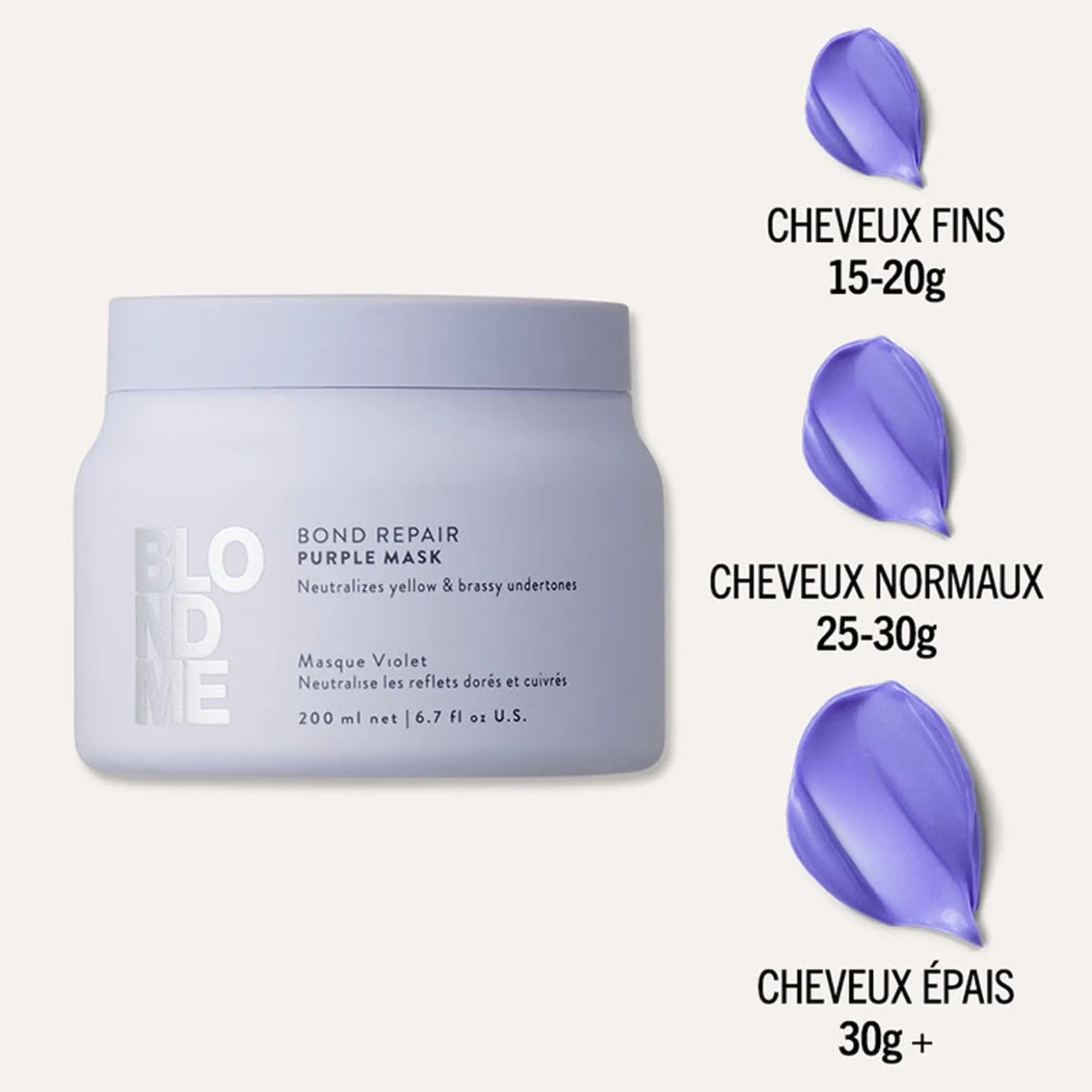 Masque violet Blondme Bond Repair Neutralisant 500ml