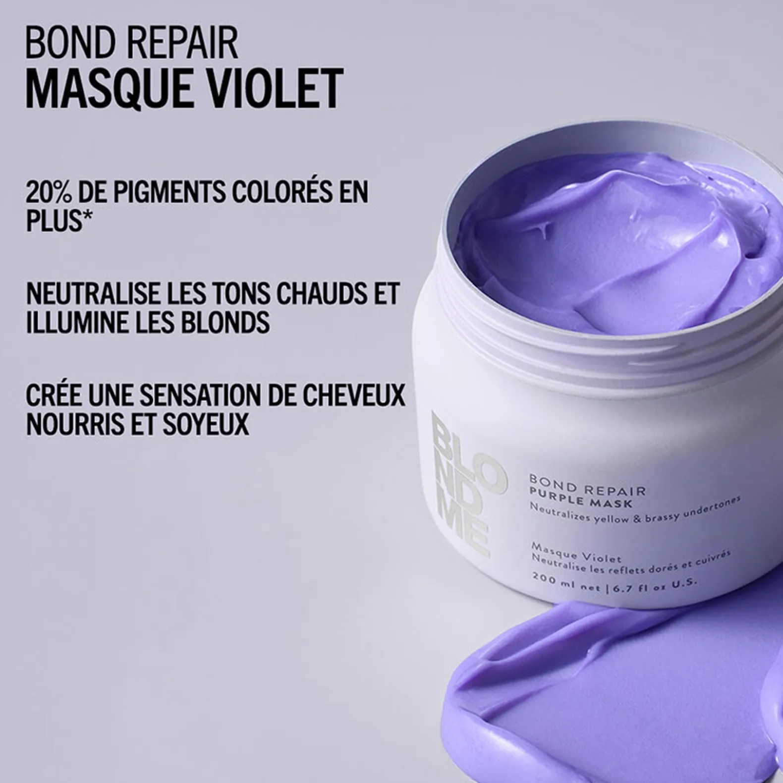 Masque violet Blondme Bond Repair Neutralisant 500ml