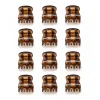Mini pinces croco marrons 1cm