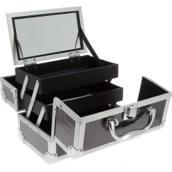 Mini Valise à main Croco Noir