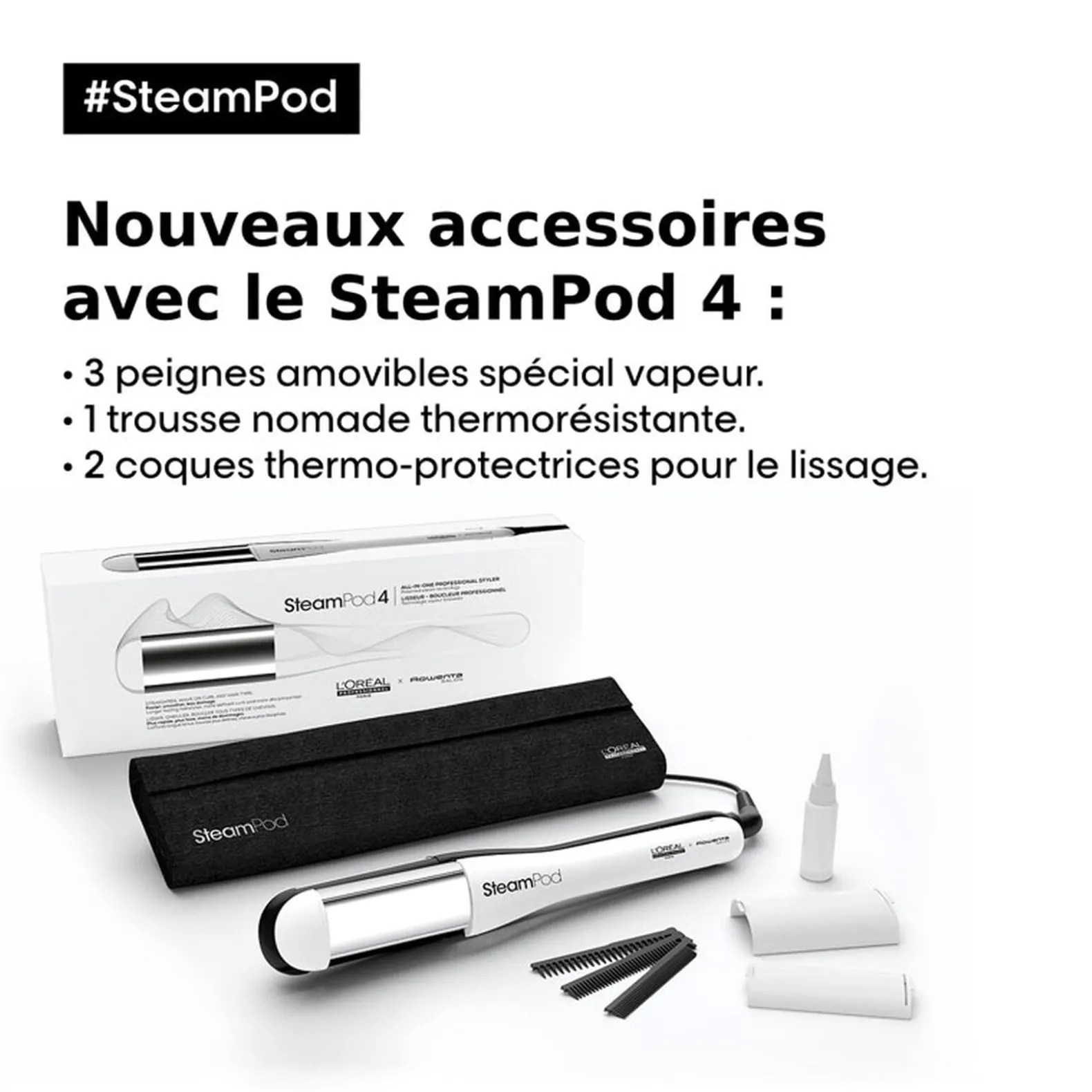 Pack lisseur boucleur SteamPod 4 et soin lissant