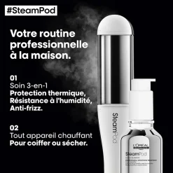 Pack lisseur boucleur SteamPod 4 et soin lissant