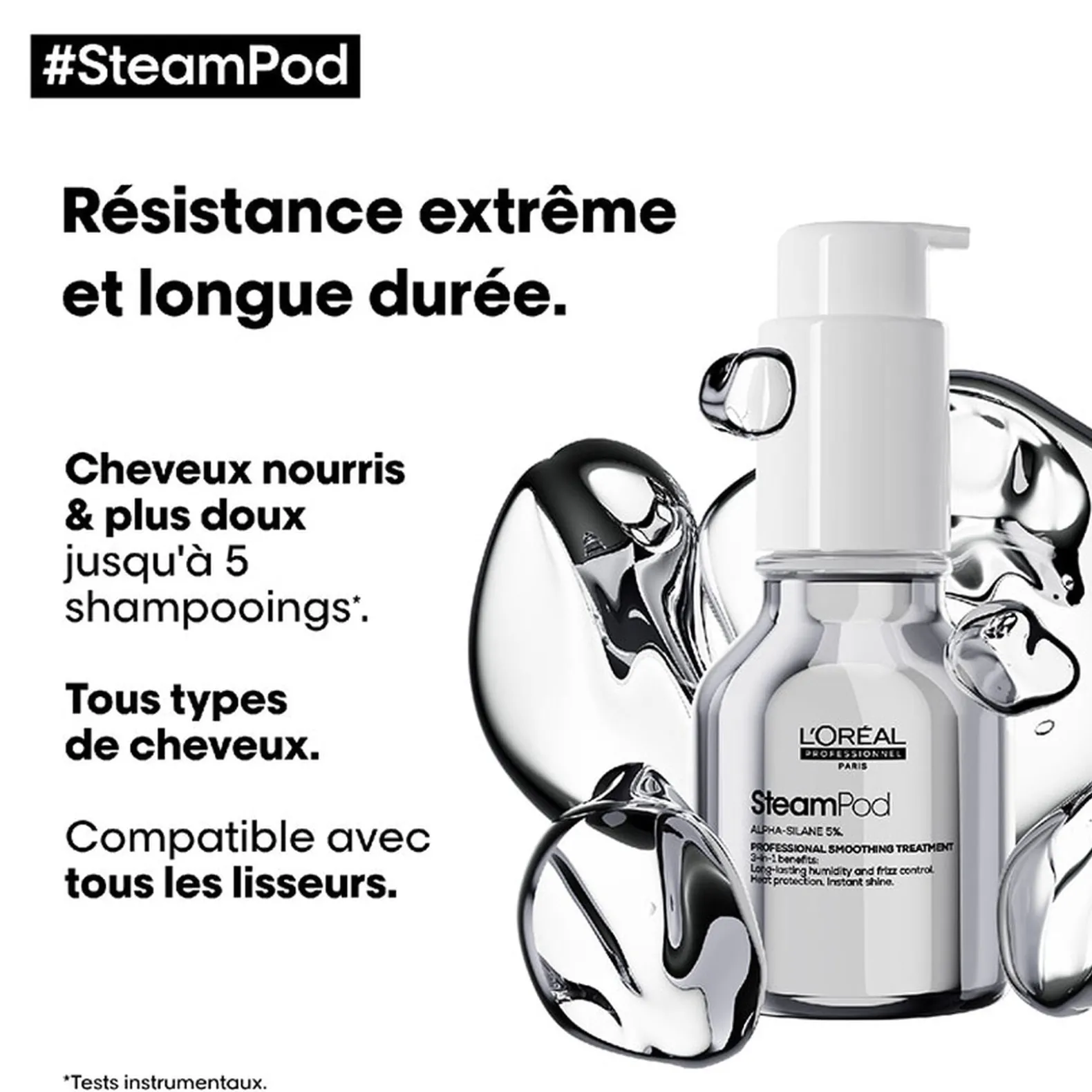 Pack lisseur boucleur SteamPod 4 et soin lissant