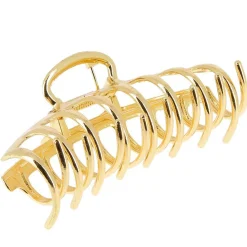 Pince croco métallique dorée