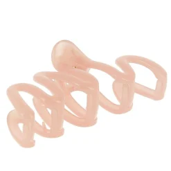 Pince croco plastique zigzag rose