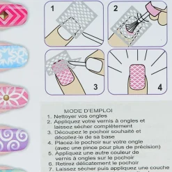 Pochoir vinyl coeur pour ongles