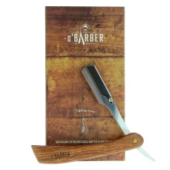 Rasoir manche en bois naturel à lame interchangeable O'Barber