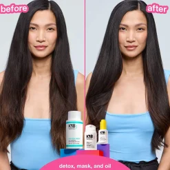Routine cheveux détoxifiés + réparés