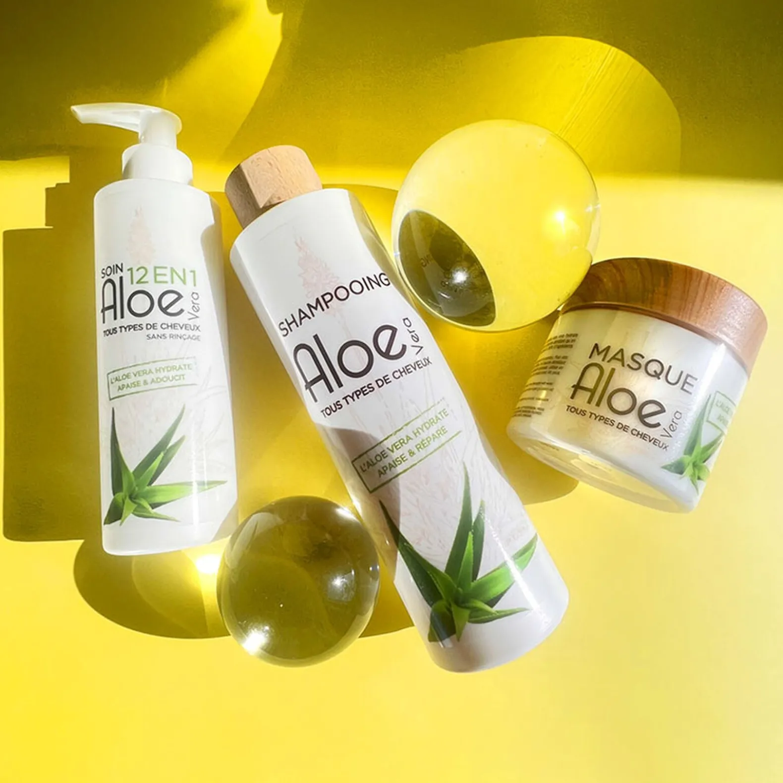 Routine hydratante pour tous types de cheveux Aloe Vera