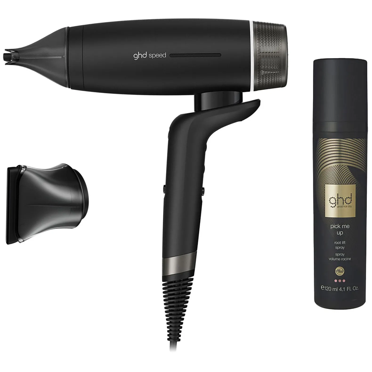 Sèche-cheveux Speed + embout précis + spray volume
