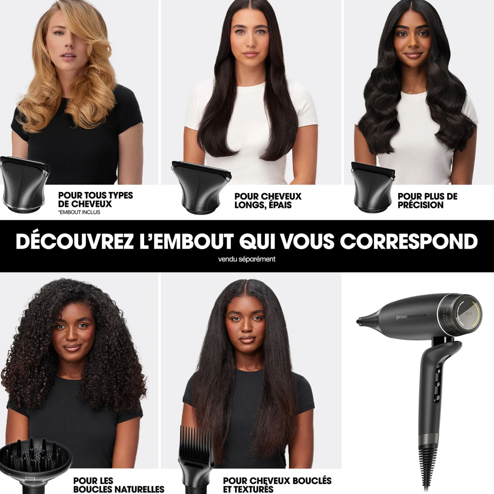 Sèche-cheveux Speed noir mat