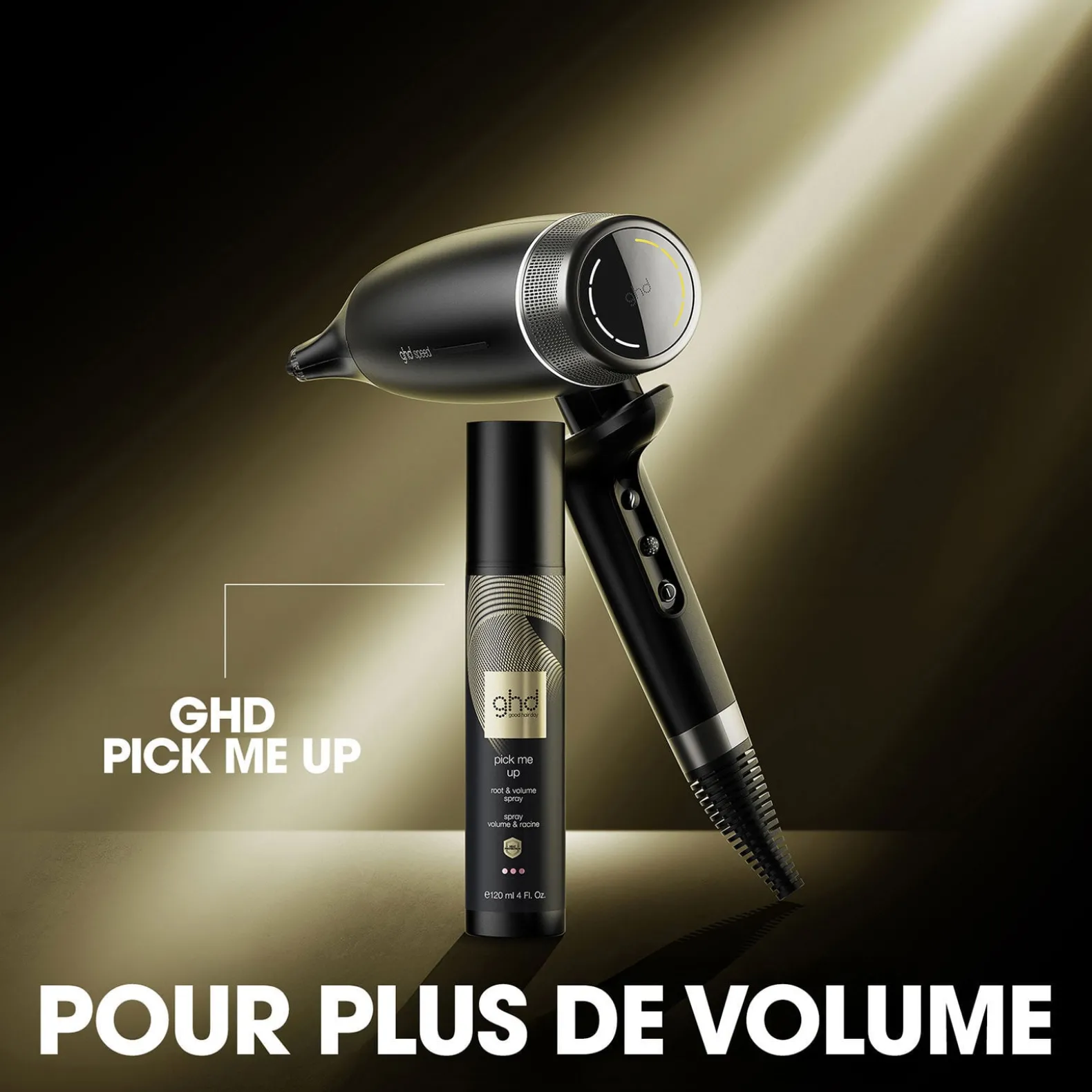 Sèche cheveux Speed + spray volume racine