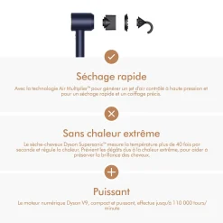 Sèche-cheveux Supersonic cheveux raides à ondulés