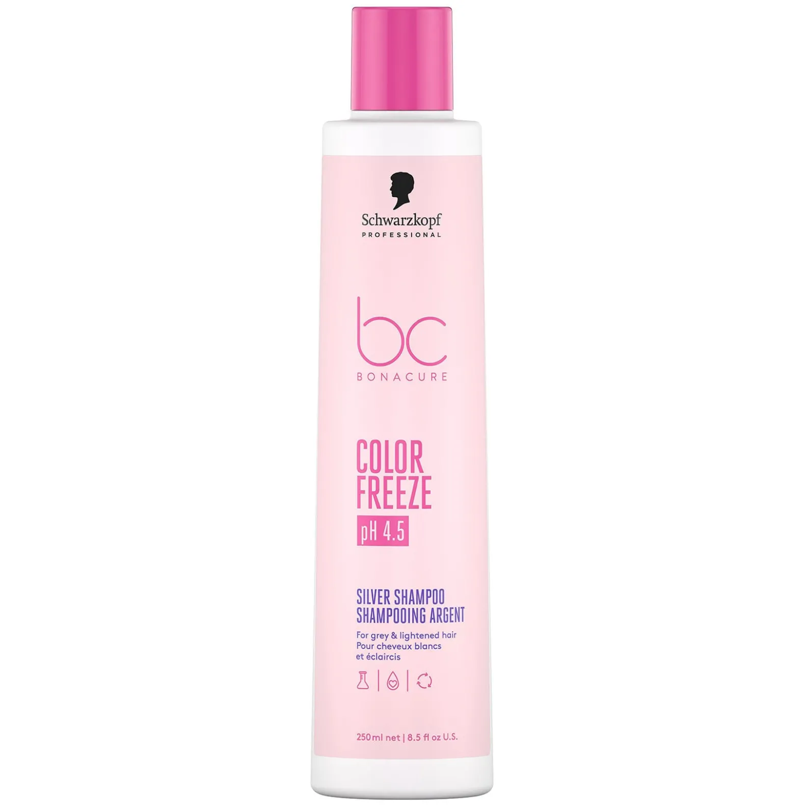 Shampooing argent pour cheveux gris et blancs BC Color Freeze Silver 250ml