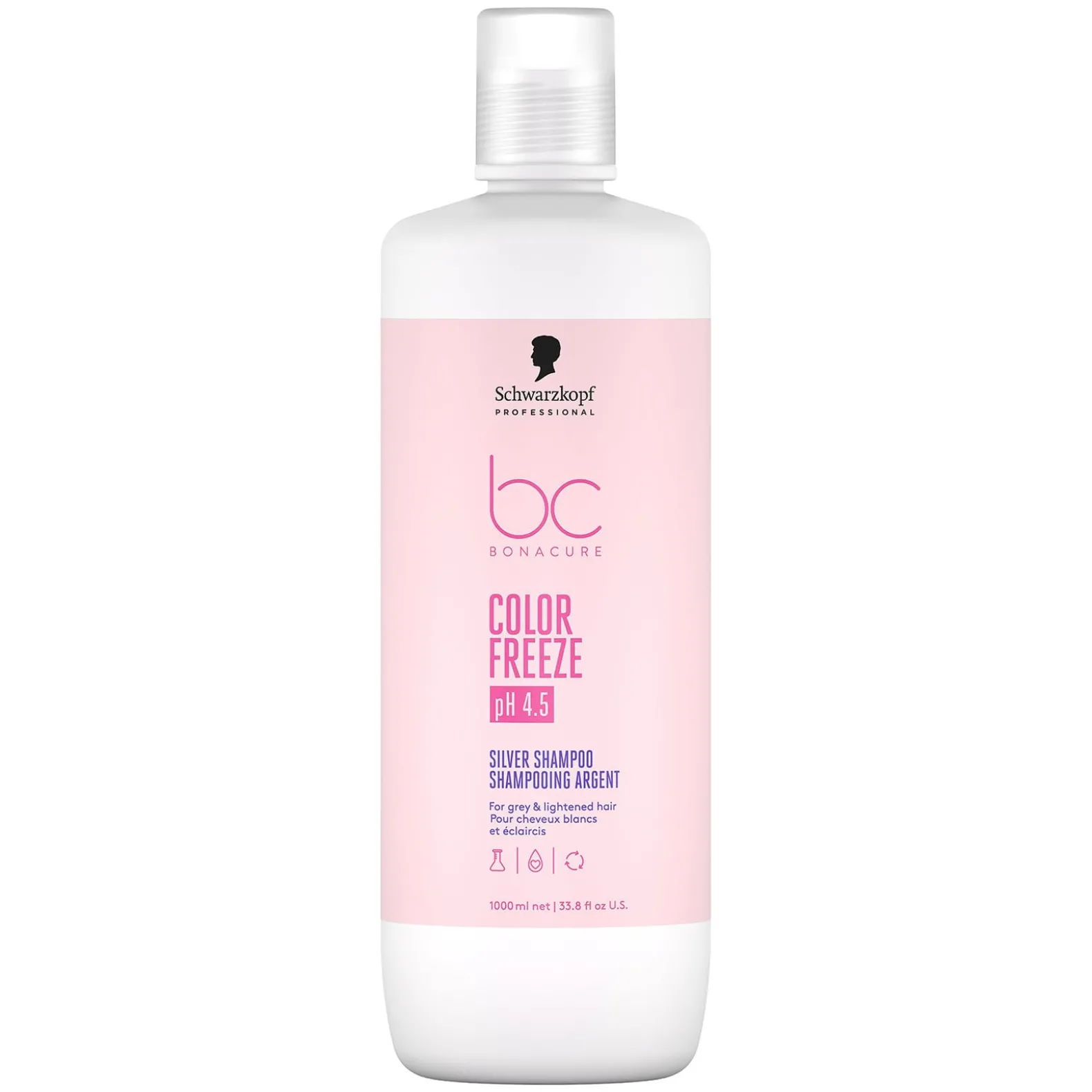 Shampooing argent pour cheveux gris et blancs BC Color Freeze Silver 1000ml